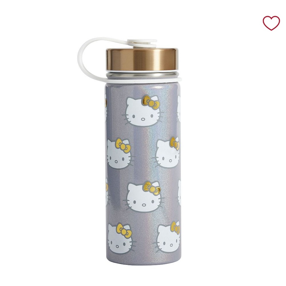 Pottery Barn Teen Hello Kitty Water Bottle - Gold and Gray